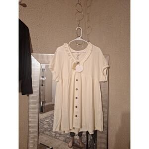 Umgee Cream Med Dress Boho